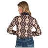 Cowgirl Tuff Pullover Button Up: Earth Tone Aztec
