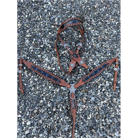 Designer Holo Headstall and Breast Collar Set