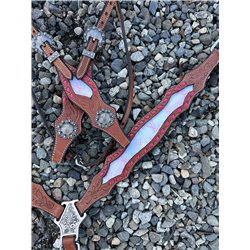 Cotton Candy Designer Headstall and Breast Collar Set
