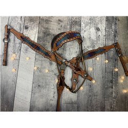 Pueblo Wool Headstall and Breast Collar Set