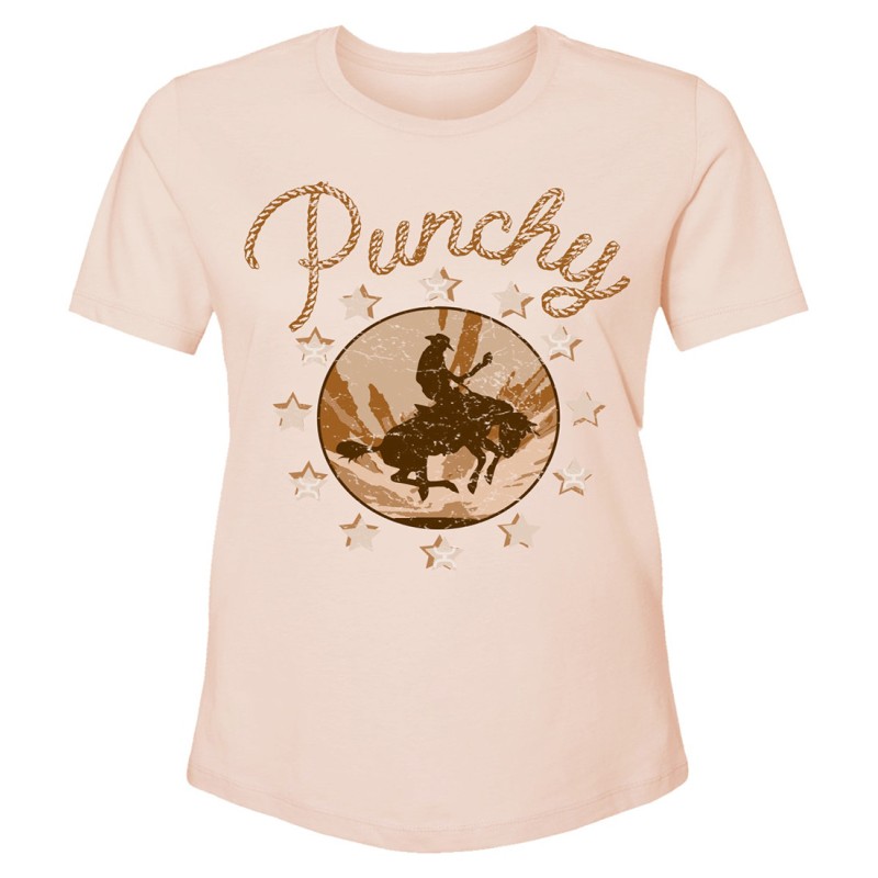 Hooey Ladies Punchy "Buck Wild" Peach T Shirt