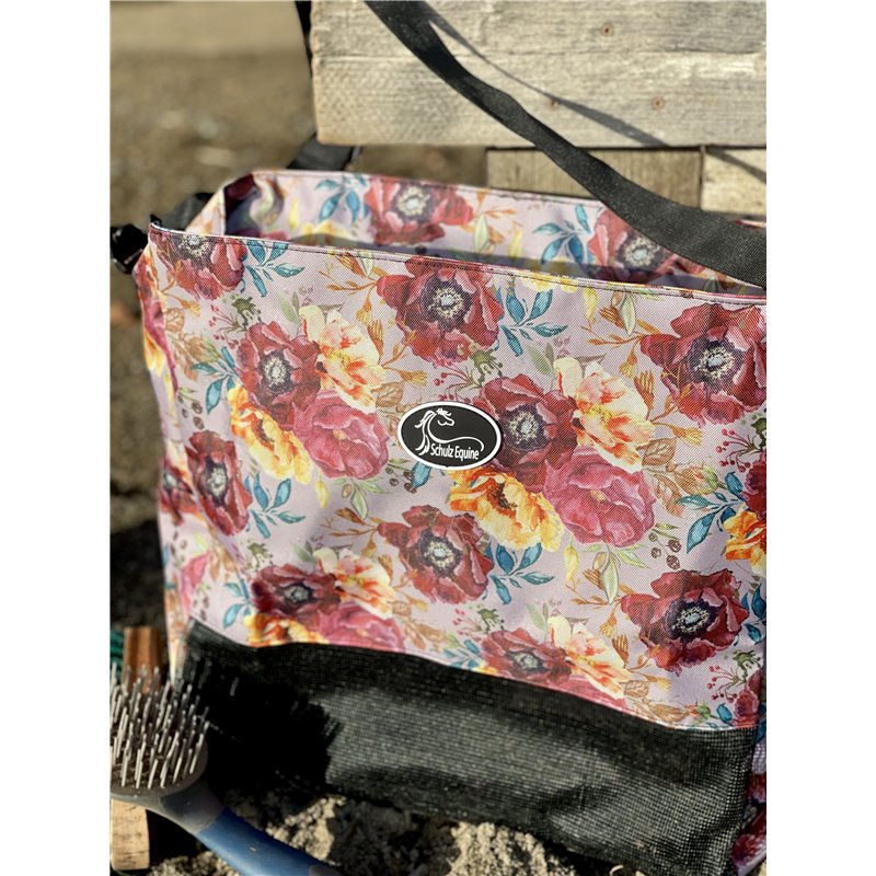 New! Turquoise Floral Everything Equine Tote Bag-Turquoise Floral