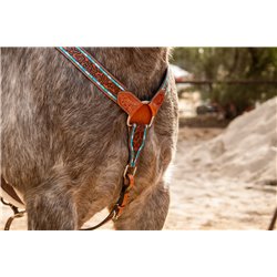 Painted Leopard Headstall and Breast Collar Set