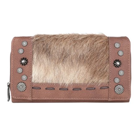 Trinity Ranch Hair-On Cowhide Collection Wallet - Brown