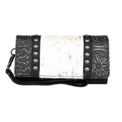 Trinity Ranch Floral Tooled Collection Wallet - Black
