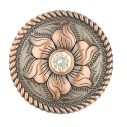 Flower with Clear Bling Stone Concho