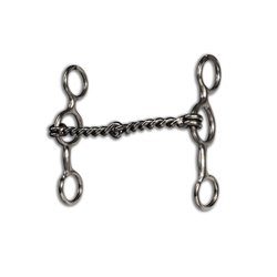 EQUISENTIAL PERFORMANCE SHORT SHANK BIT - TWISTED WIRE SNAFFLE