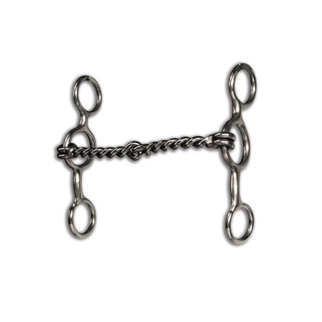 EQUISENTIAL PERFORMANCE SHORT SHANK BIT - TWISTED WIRE SNAFFLE