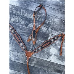 Black Silverado Headstall & Breast Collar Set