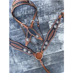 Black Silverado Headstall & Breast Collar Set