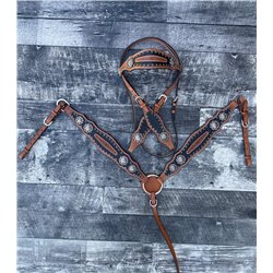 Black Silverado Headstall & Breast Collar Set