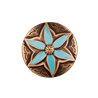 Copper Turquoise Flower Concho