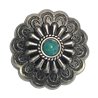 Antique Silver Sunburst Concho : Turquoise