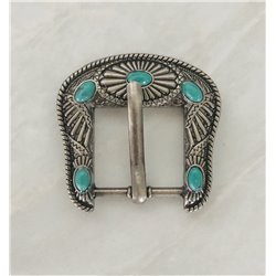 Antique Silver Turquoise Buckle