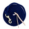 Nylon Lead Rope with Leather Popper: Navy